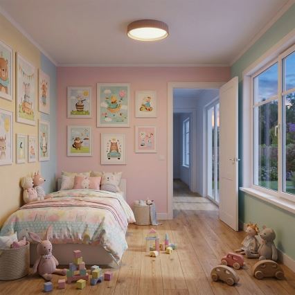 Brilagi - Ρυθμιζόμενο φωτιστικό οροφής LED LUCIA LED/48W/230V 3000-6500K Ø 41 cm καφέ + με τηλεχειριστήριο