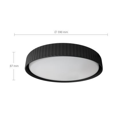 Brilagi - LED Ρυθμιζόμενο φωτιστικό οροφής LUCIA LED/60W/230V 3000-6500K διάμ. 59 εκ. μαύρο + τηλεχειριστήριο