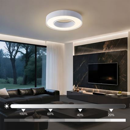 Brilagi - LED Ρυθμιζόμενο φωτιστικό οροφής LUMIX LED/48W/230V 3000-6000K λευκό Ø 50 cm + τηλεχειριστήριο