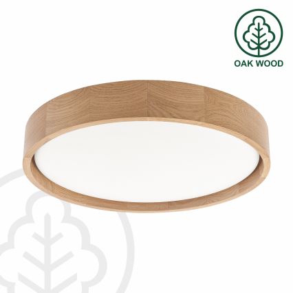 Brilagi - Ρυθμιζόμενο φωτιστικό οροφής LED MANAROLA REMOTE LED/24W/230V 3000-6500K Ø 41 cm σε απόχρωση δρυός + τηλεχειριστήριο