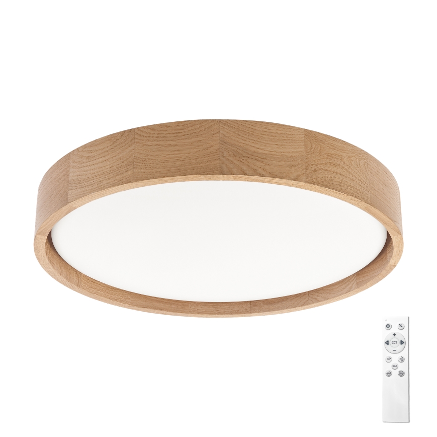 Brilagi - Ρυθμιζόμενο φωτιστικό οροφής LED MANAROLA REMOTE LED/24W/230V 3000-6500K Ø 41 cm σε απόχρωση δρυός + τηλεχειριστήριο