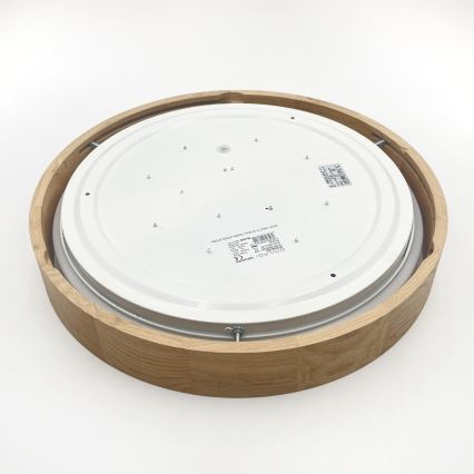 Brilagi - Ρυθμιζόμενο φωτιστικό οροφής LED MANAROLA REMOTE LED/24W/230V 3000-6500K Ø 41 cm σε απόχρωση δρυός + τηλεχειριστήριο