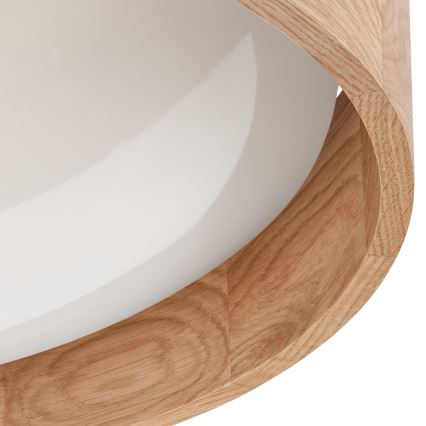 Brilagi - Ρυθμιζόμενο LED φωτιστικό οροφής MANAROLA LED/24W/230V Ø 42 cm 3000-6500K δρυς + τηλεχειριστήριο