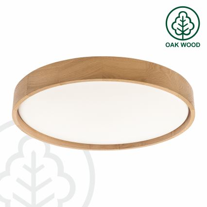 Brilagi - Ρυθμιζόμενο LED φωτιστικό οροφής MANAROLA REMOTE LED/36W/230V 3000-6500K Ø 51 cm δρυς + τηλεχειριστήριο