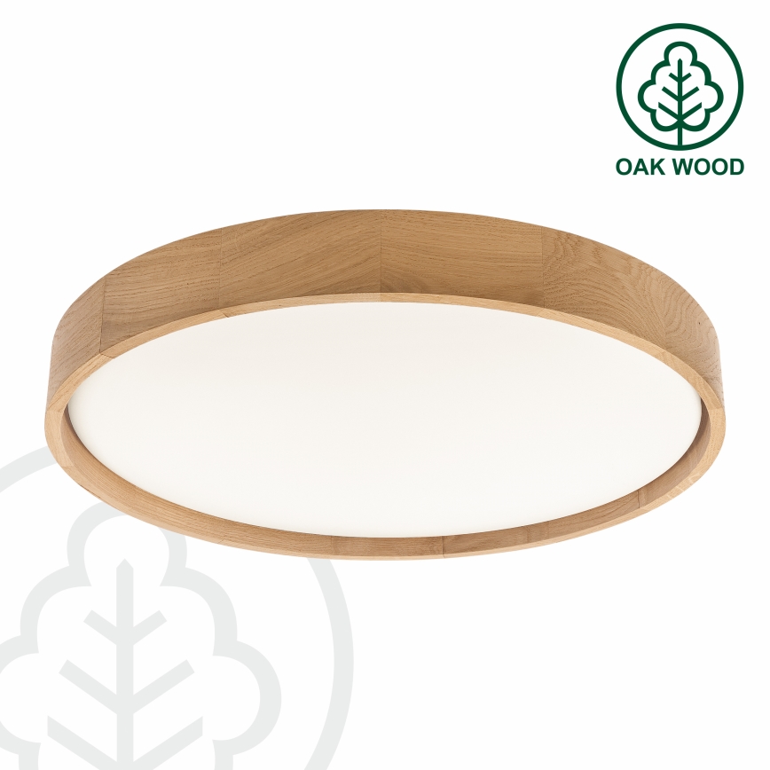 Brilagi - Ρυθμιζόμενο LED φωτιστικό οροφής MANAROLA REMOTE LED/36W/230V 3000-6500K Ø 51 cm δρυς + τηλεχειριστήριο
