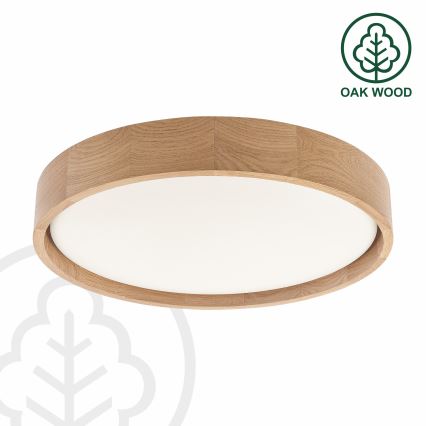 Brilagi - Ρυθμιζόμενο LED φωτιστικό οροφής MANAROLA SMART LED/24W/230V 3000-6000K Wi-Fi Tuya Beacon Ø 41 cm δρυς + τηλεχειριστήριο