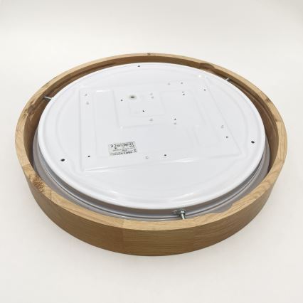 Brilagi - Ρυθμιζόμενο φωτιστικό οροφής LED MANAROLA SMART STARS LED/24W/230V 3000-6000K Wi-Fi Tuya Beacon Ø 41 cm δρυς + τηλεχειριστήριο