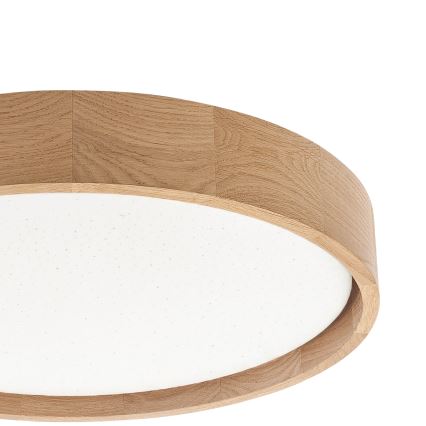 Brilagi - Ρυθμιζόμενο φωτιστικό οροφής LED MANAROLA SMART STARS LED/24W/230V 3000-6000K Wi-Fi Tuya Beacon Ø 41 cm δρυς + τηλεχειριστήριο