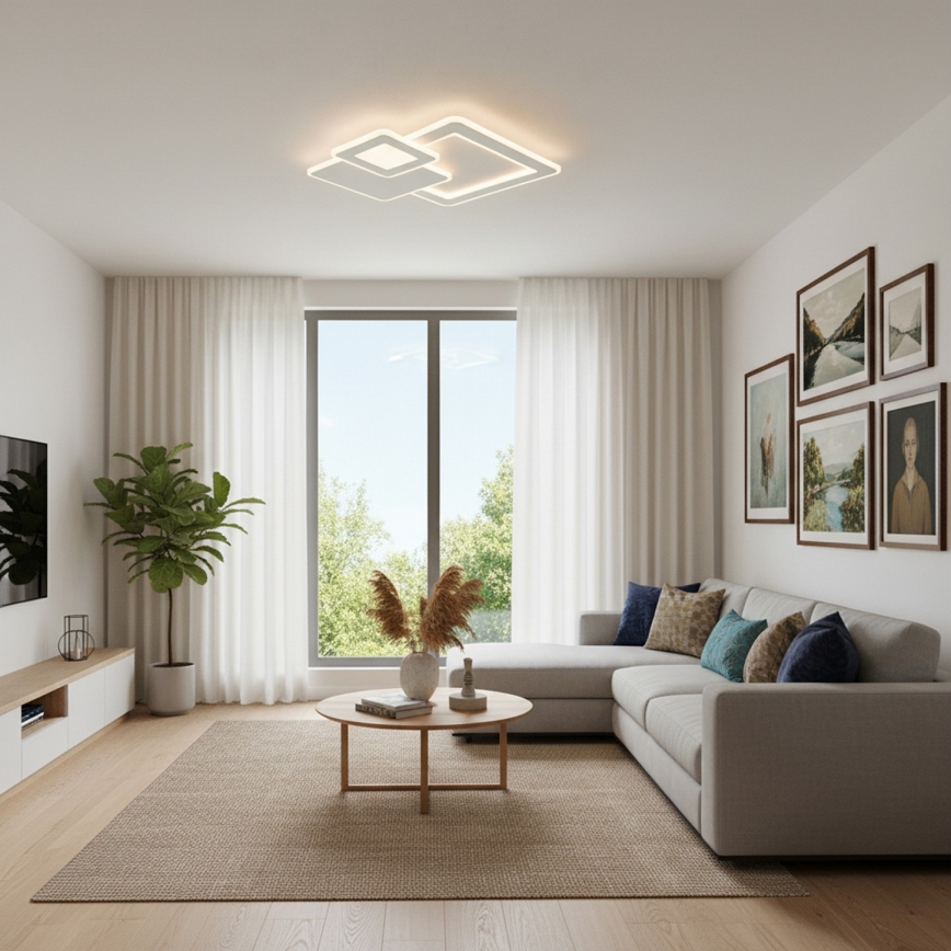 Brilagi - Ρυθμιζόμενο φωτιστικό οροφής LED MODERN LED/93W/230V 3000-6000K 48,5x48,5 cm + τηλεχειριστήριο