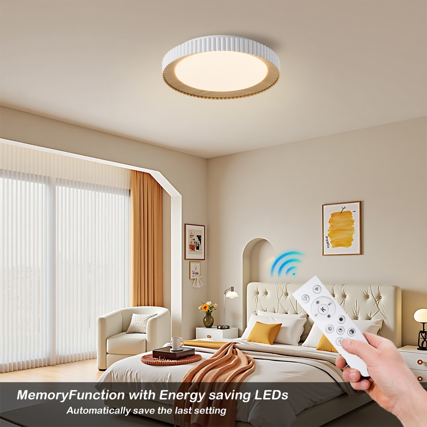Brilagi - Ρυθμιζόμενο φωτιστικό οροφής LED NEXO LED/48W/230V 3000-6000K λευκό Ø 43 εκ. + τηλεχειριστήριο