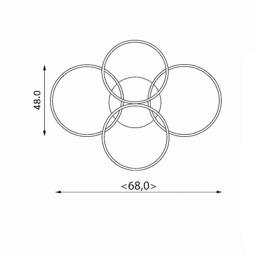 Brilagi - Ρυθμιζόμενο φωτιστικό οροφής LED ORBITS LED/49W/230V 3000-6000K με τηλεχειριστήριο