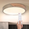 BRILAGI - Ρυθμιζόμενο LED φωτιστικό οροφής PILANA LED/48W/230V 3000-6500K δρυς/μπεζ διάμ. 40 εκ. + τηλεχειριστήριο