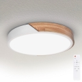 BRILAGI - Ρυθμιζόμενο LED φωτιστικό οροφής PILANA LED/48W/230V βελανιδιά/λευκό διάμ. 40 cm + τηλεχειριστήριο