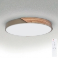 BRILAGI - Ρυθμιζόμενο LED φωτιστικό οροφής PILANA LED/60W/230V 3000-6500K δρυς/μπεζ Ø 60 εκ. + τηλεχειριστήριο