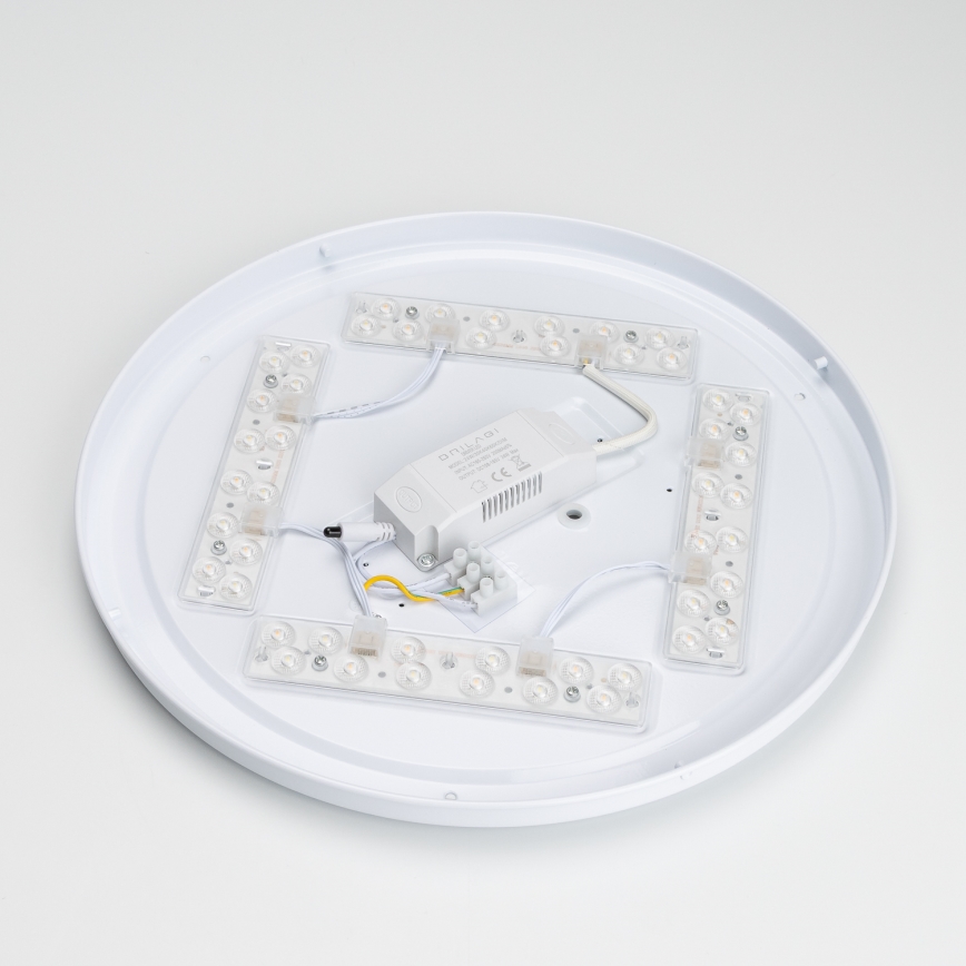 Brilagi - Ρυθμιζόμενο φωτιστικό οροφής LED PINE LED/24W/230V, ξύλινο, διάμ. 42 cm, 3000-6500K + τηλεχειριστήριο