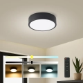 Brilagi - Ρυθμιζόμενο LED φωτιστικό οροφής POOL LED/18W/230V 3000-6000K 20 cm μαύρο + τηλεχειριστήριο