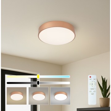 Brilagi - Ρυθμιζόμενο LED φωτιστικό οροφής POOL LED/36W/230V 3000-6000K Ø 30 cm μπρονζέ + τηλεχειριστήριο