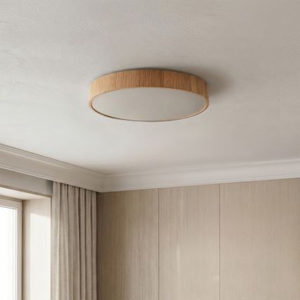 Brilagi - Ρυθμιζόμενο LED φωτιστικό οροφής POOL LED/36W/230V 3000-6000K, διάμ. 30 cm, φινίρισμα σε ξύλινο σχέδιο + τηλεχειριστήριο