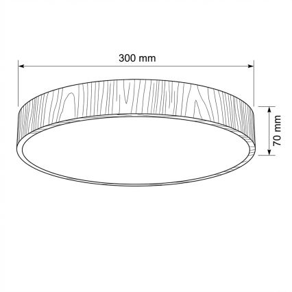 Brilagi - Ρυθμιζόμενο LED φωτιστικό οροφής POOL LED/36W/230V 3000-6000K, διάμ. 30 cm, φινίρισμα σε ξύλινο σχέδιο + τηλεχειριστήριο