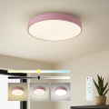 Brilagi - Ρυθμιζόμενο LED φωτιστικό οροφής POOL LED/48W/230V 3000-6000K διάμ. 40 cm ροζ + τηλεχειριστήριο