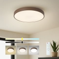 Brilagi - Ρυθμιζόμενο LED φωτιστικό οροφής POOL LED/48W/230V 3000-6000K διάμ. 40 εκ. καφέ + με τηλεχειριστήριο