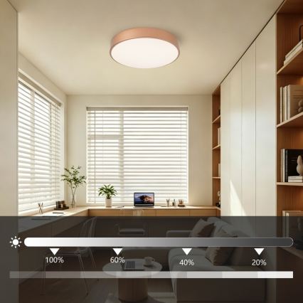 Brilagi - LED Ρυθμιζόμενο φωτιστικό οροφής POOL LED/48W/230V 3000-6000K Ø 40 εκ. μπρονζέ + τηλεχειριστήριο