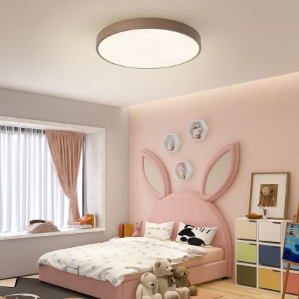 Brilagi - LED ρυθμιζόμενο φωτιστικό οροφής POOL LED/60W/230V 3000-6000K διάμ. 60 cm καφέ + τηλεχειριστήριο