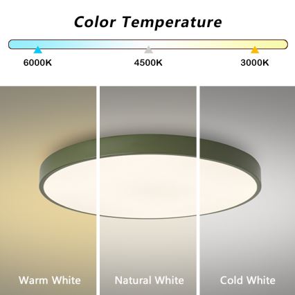 Brilagi - Ρυθμιζόμενο LED οροφής φωτιστικό POOL LED/60W/230V 3000-6000K διάμ. 60 cm πράσινο + τηλεχειριστήριο