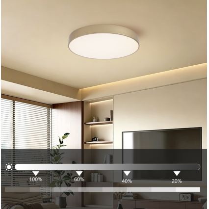 Brilagi - Ρυθμιζόμενο LED φωτιστικό οροφής POOL LED/60W/230V 3000-6000K Ø 50 cm χρυσό + τηλεχειριστήριο
