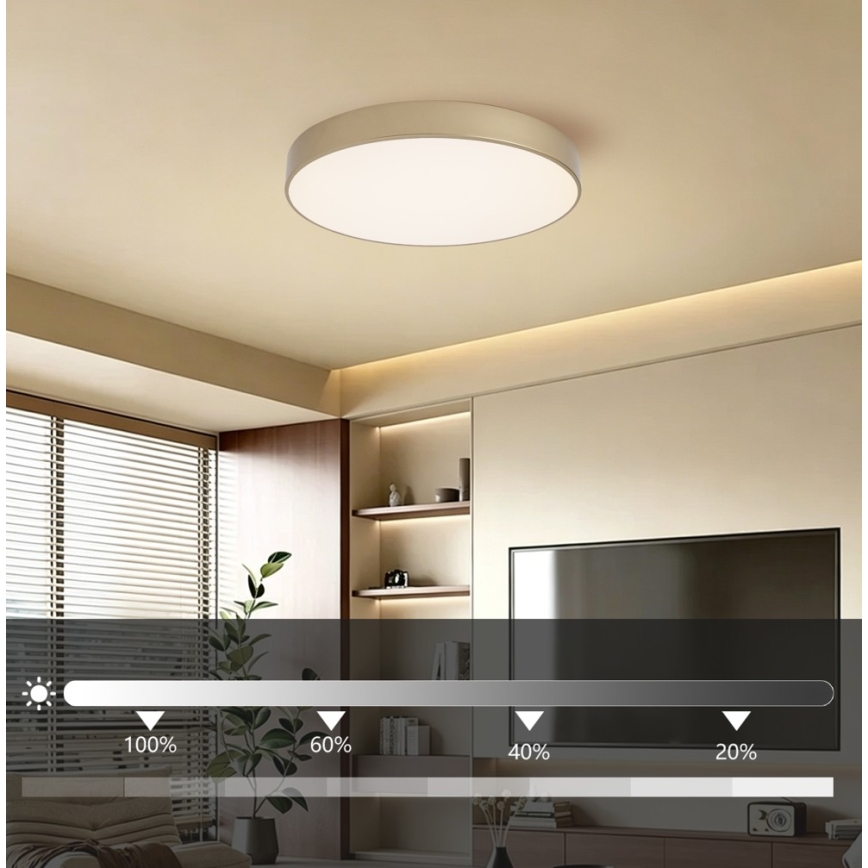 Brilagi - Ρυθμιζόμενο LED φωτιστικό οροφής POOL LED/60W/230V 3000-6000K Ø 50 cm χρυσό + τηλεχειριστήριο