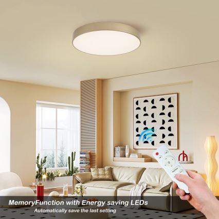 Brilagi - Ρυθμιζόμενο LED φωτιστικό οροφής POOL LED/60W/230V 3000-6000K Ø 50 cm χρυσό + τηλεχειριστήριο