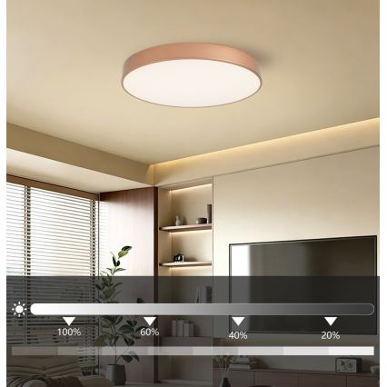 Brilagi - Ρυθμιζόμενο LED φωτιστικό οροφής POOL LED/60W/230V 3000-6000K, διάμ. 60 cm, μπρονζέ + τηλεχειριστήριο