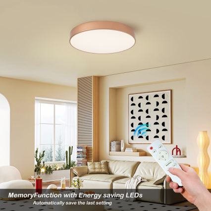Brilagi - Ρυθμιζόμενο LED φωτιστικό οροφής POOL LED/60W/230V 3000-6000K Ø 50 cm μπρονζέ + τηλεχειριστήριο