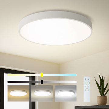 Brilagi - Ρυθμιζόμενο LED φωτιστικό οροφής POOL SMART LED/100W/230V 3000–6000K Ø 80 cm Wi-Fi Tuya λευκό + τηλεχειριστήριο