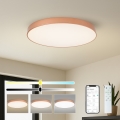 Brilagi - Ρυθμιζόμενο LED φωτιστικό οροφής POOL SMART LED/100W/230V 3000-6000K διάμ. 80 cm Wi-Fi Tuya μπρονζέ + τηλεχειριστήριο