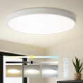 Brilagi - Ρυθμιζόμενο LED φωτιστικό οροφής POOL SMART LED/180W/230V 3000–6000K, διάμετρος 120 cm, Wi‑Fi Tuya, λευκό + τηλεχειριστήριο