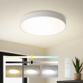 Brilagi - Ρυθμιζόμενο LED φωτιστικό οροφής POOL SMART LED/48W/230V 40 cm 3000-6000K Wi-Fi Tuya + τηλεχειριστήριο λευκό