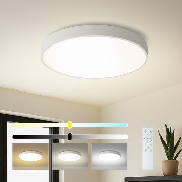 Brilagi - Ρυθμιζόμενο LED φωτιστικό οροφής POOL SMART LED/60W/230V 50 cm 3000-6000K Wi-Fi Tuya + τηλεχειριστήριο λευκό