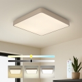 Brilagi - Ρυθμιζόμενο LED φωτιστικό οροφής POOL SQUARE LED/48W/230V 3000-6000K 50x50 cm μπεζ + τηλεχειριστήριο
