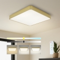 Brilagi - Ρυθμιζόμενο LED φωτιστικό οροφής POOL SQUARE LED/48W/230V 3000-6000K 50x50 cm χρυσό + τηλεχειριστήριο