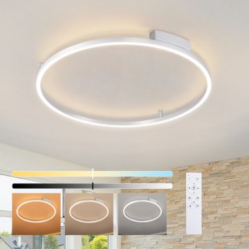 Brilagi - Ρυθμιζόμενο LED φωτιστικό οροφής PORTOFINO LED/60W/230V 3000-6000K Ø 80 cm ασημί + τηλεχειριστήριο