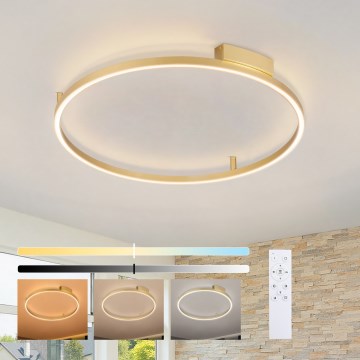 Brilagi - Ρυθμιζόμενο LED φωτιστικό οροφής PORTOFINO LED/60W/230V 3000-6000K Ø 80 cm χρυσό + τηλεχειριστήριο