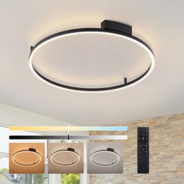 Brilagi - Ρυθμιζόμενο LED φωτιστικό οροφής PORTOFINO LED/60W/230V 3000–6000K διάμ. 80 εκ. μαύρο + τηλεχειριστήριο