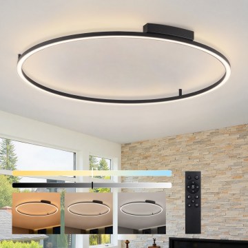 Brilagi - Ρυθμιζόμενο LED φωτιστικό οροφής PORTOFINO LED/85W/230V 3000-6000K Ø 120 cm μαύρο + τηλεχειριστήριο