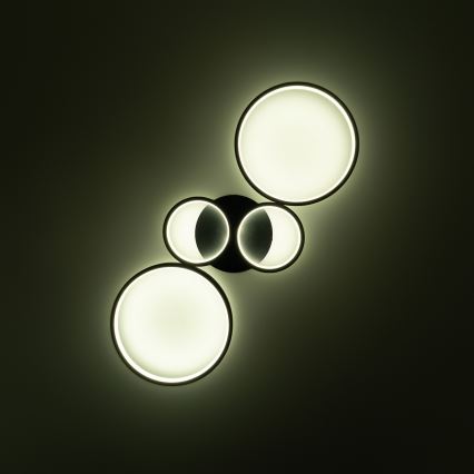 Brilagi - LED Ρυθμιζόμενο φωτιστικό οροφής RINGO LED/34W/230V 3000-6000K 28x78 cm μαύρο + τηλεχειριστήριο