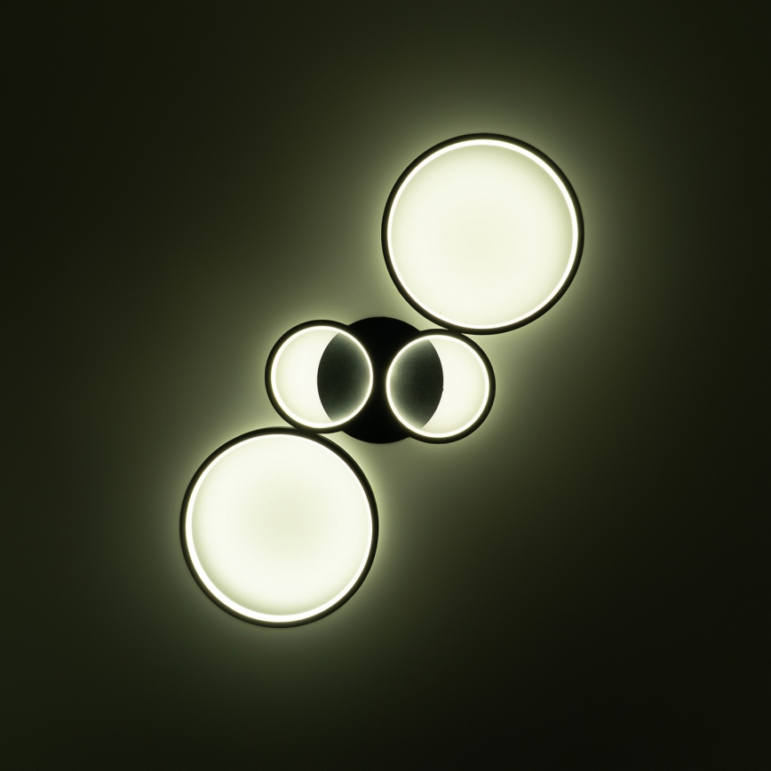 Brilagi - LED Ρυθμιζόμενο φωτιστικό οροφής RINGO LED/34W/230V 3000-6000K 28x78 cm μαύρο + τηλεχειριστήριο