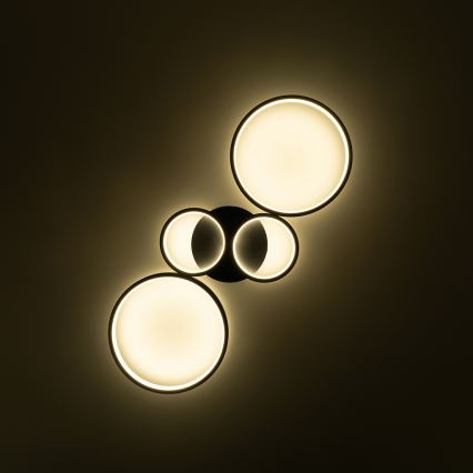 Brilagi - LED Ρυθμιζόμενο φωτιστικό οροφής RINGO LED/34W/230V 3000-6000K 28x78 cm μαύρο + τηλεχειριστήριο