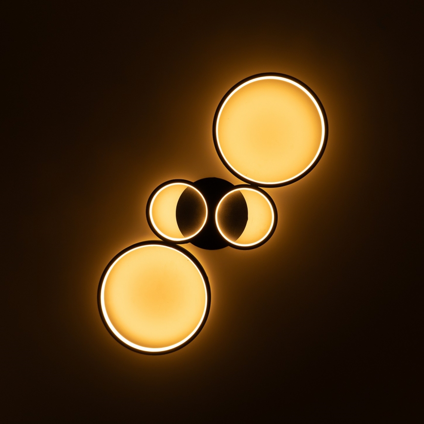 Brilagi - LED Ρυθμιζόμενο φωτιστικό οροφής RINGO LED/34W/230V 3000-6000K 28x78 cm μαύρο + τηλεχειριστήριο
