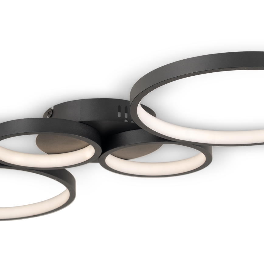 Brilagi - LED Ρυθμιζόμενο φωτιστικό οροφής RINGO LED/34W/230V 3000-6000K 28x78 cm μαύρο + τηλεχειριστήριο