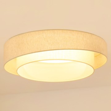 Brilagi - Ρυθμιζόμενο LED φωτιστικό οροφής SHINE LED/24W/230V διάμ. 60 cm 3000/4000/6500K σε κρεμ απόχρωση + τηλεχειριστήριο